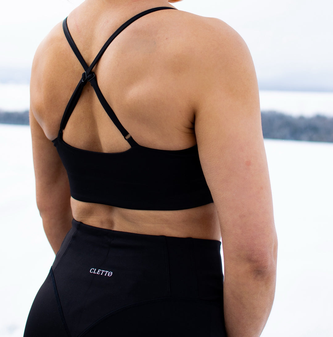 CLETTØ Women’s Performance Sport Bra Onyx Black
