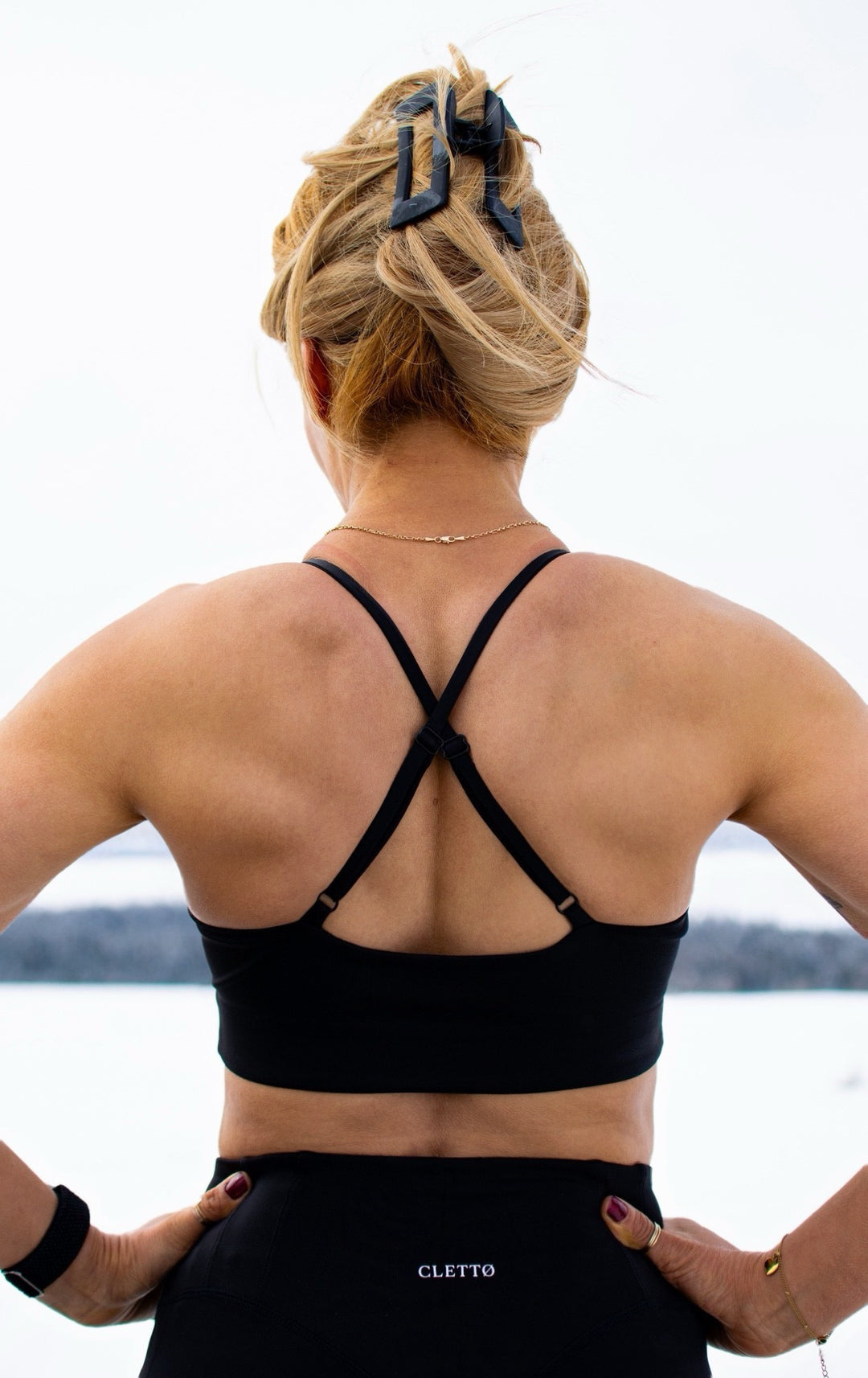 CLETTØ Women’s Performance Sport Bra Onyx Black