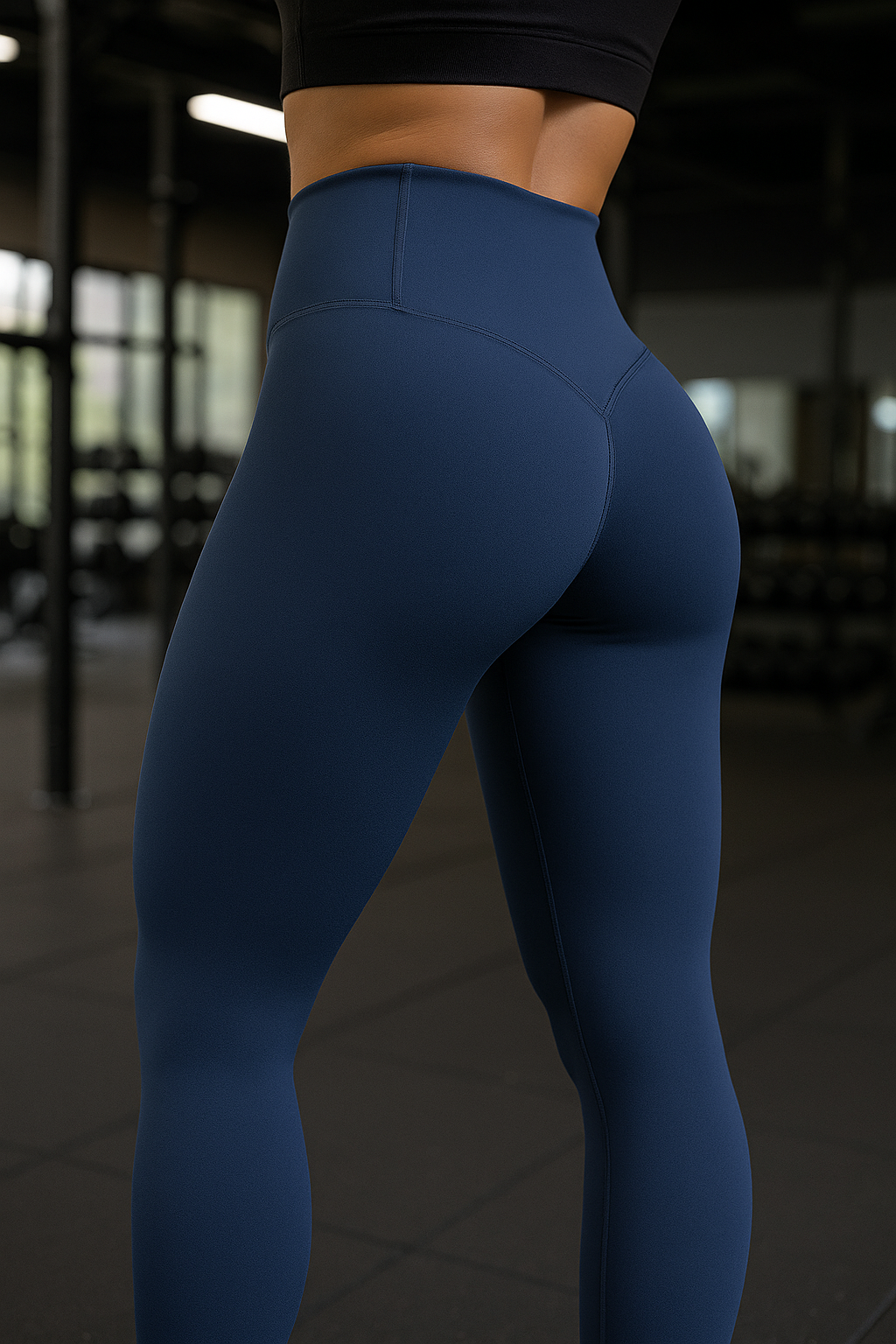 Clettø Essential Sculpt Leggings in Navy – Seamless High-Waist Sports Leggings