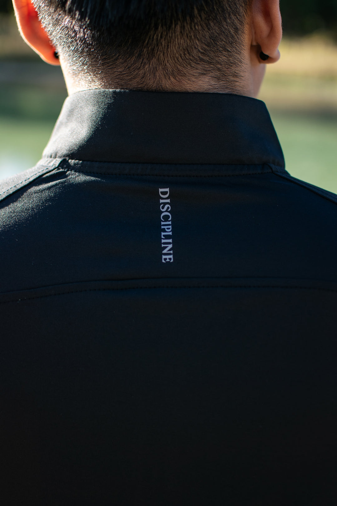 Long Sleeve Performance Zip Top — Stealth Black