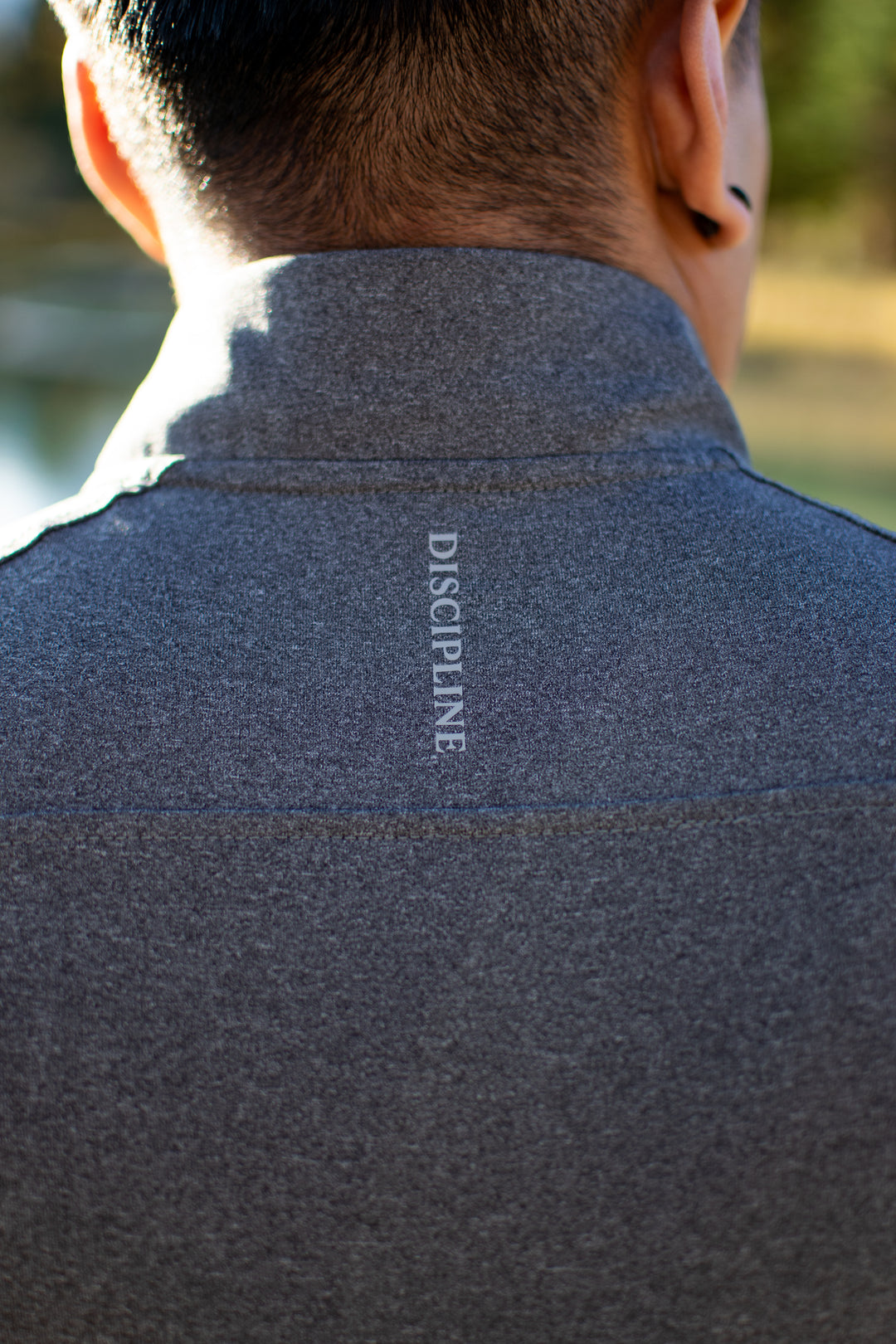 Long Sleeve Performance Zip Top — Iron Grey