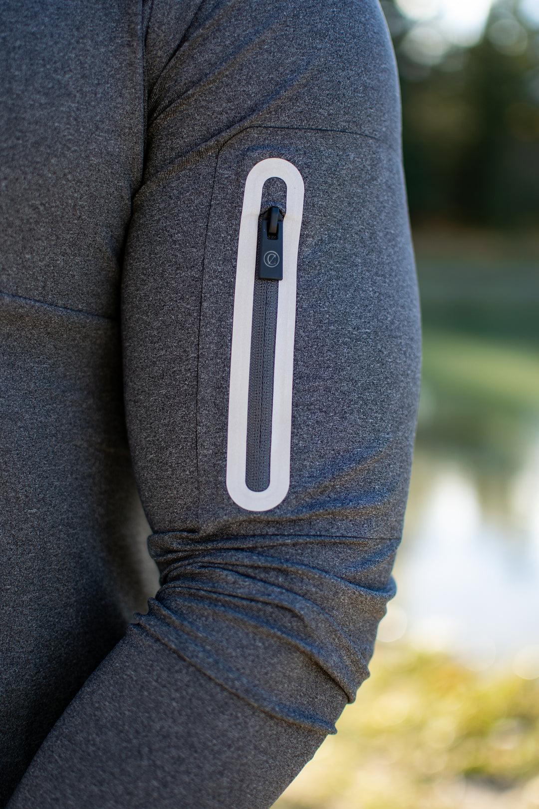 Long Sleeve Performance Zip Top — Iron Grey