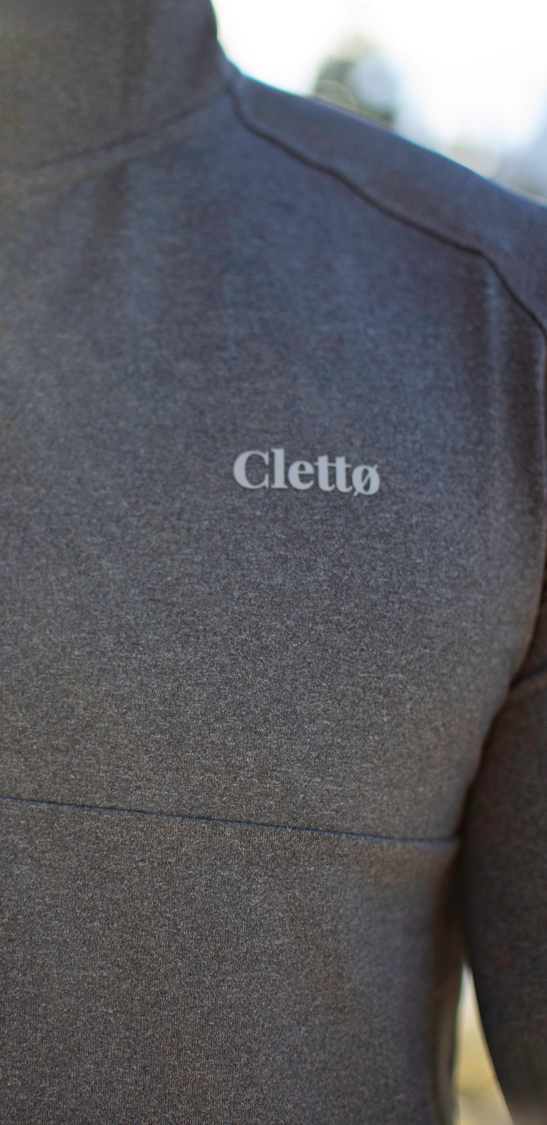 Long Sleeve Performance Zip Top — Iron Grey