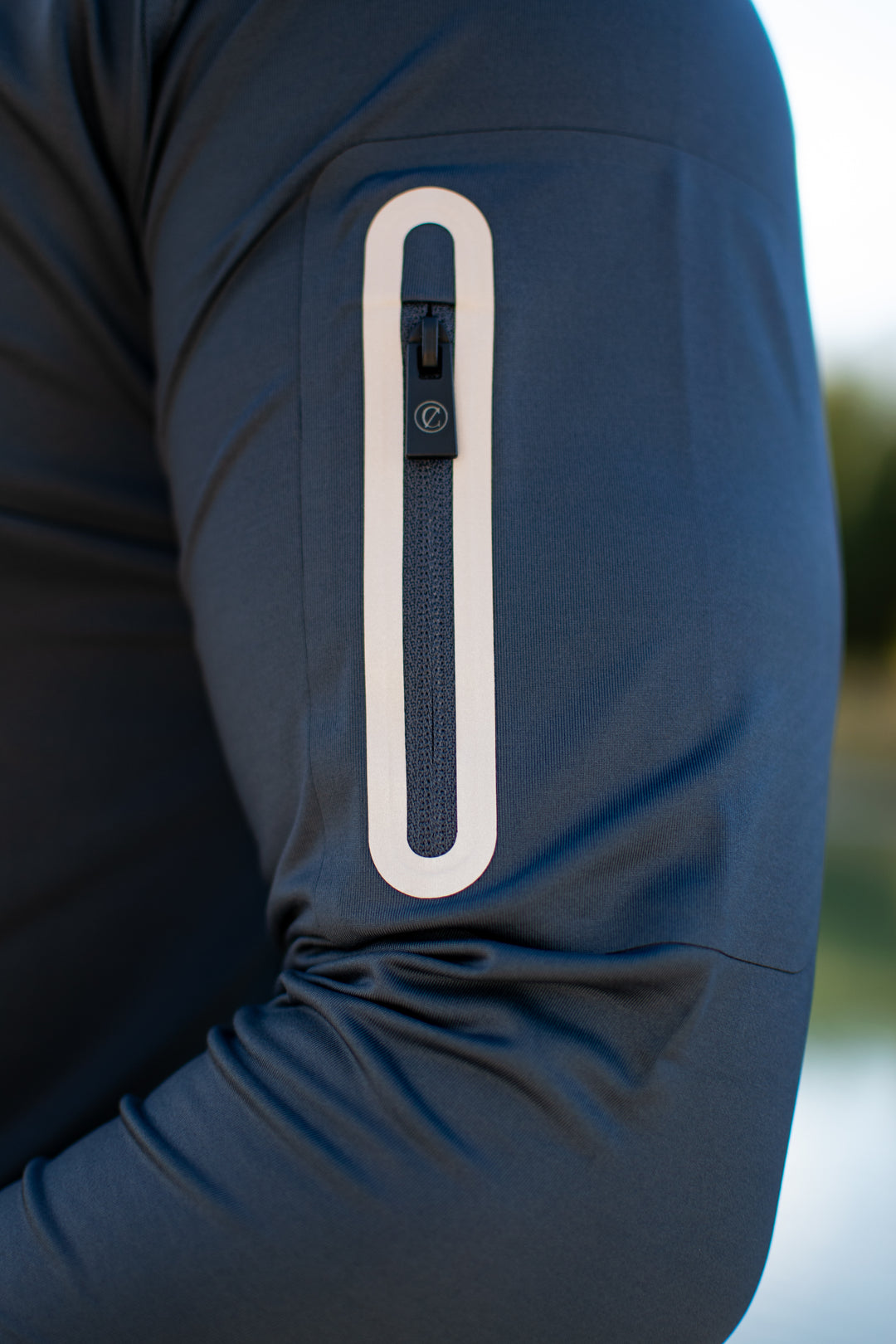 Long Sleeve Performance Zip Top — Navy Discipline